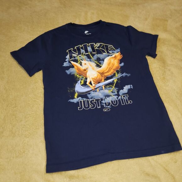 Nike Other - The Nike Tee Kids L Takedown Dark Navy T Shirt Pegasus Graphic